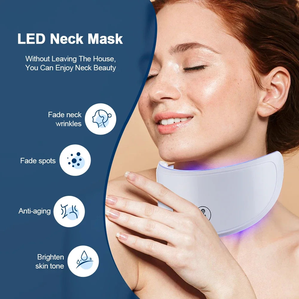 7-Color LED Facial &amp;amp; Neck Therapy Mask