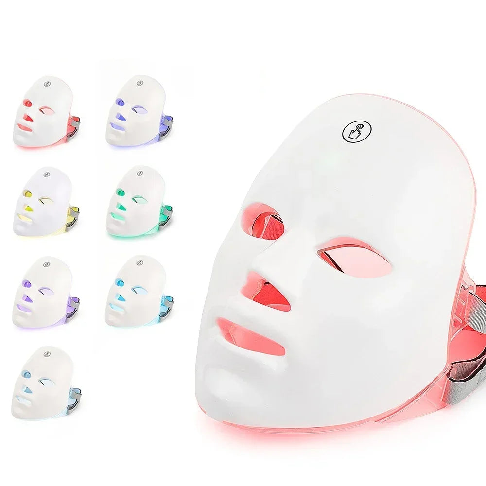 7-Color LED Facial &amp;amp; Neck Therapy Mask