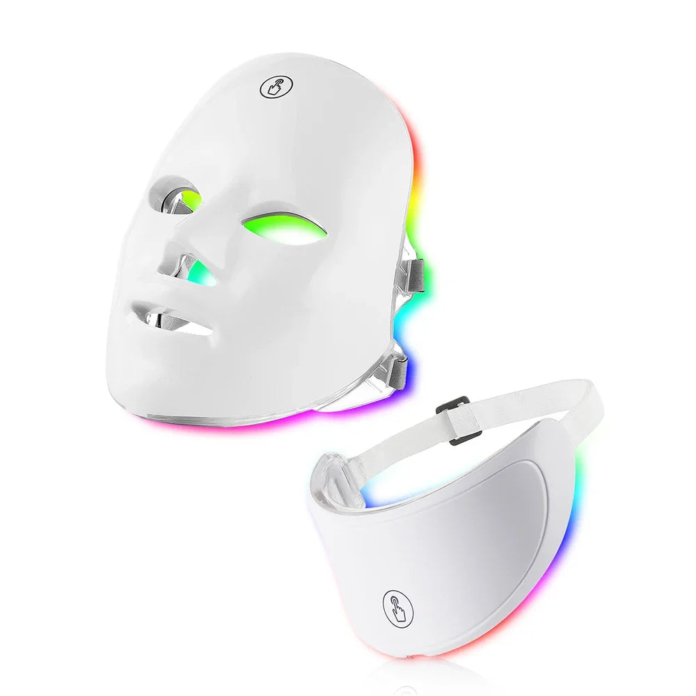 7-Color LED Facial &amp;amp; Neck Therapy Mask